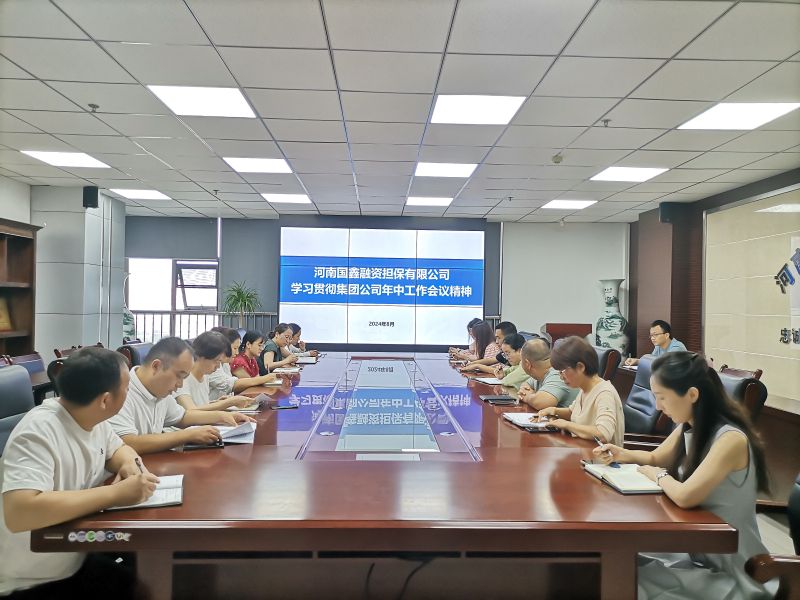 國鑫擔(dān)保召開專題會(huì)議學(xué)習(xí)貫徹集團(tuán)公司年中工作會(huì)議精神